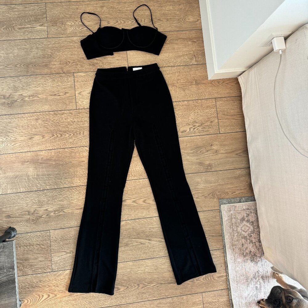 Meshki Black Bustier Camisole Top